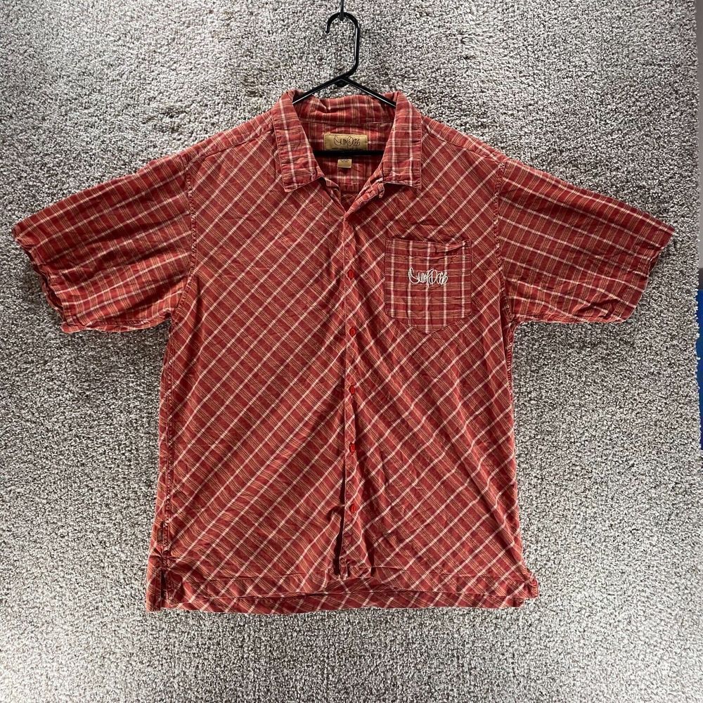 Snoop Dogg Shirt Adult Extra Large‎ Red Plaid Short Sleeve Hip Hop Vintage Mens